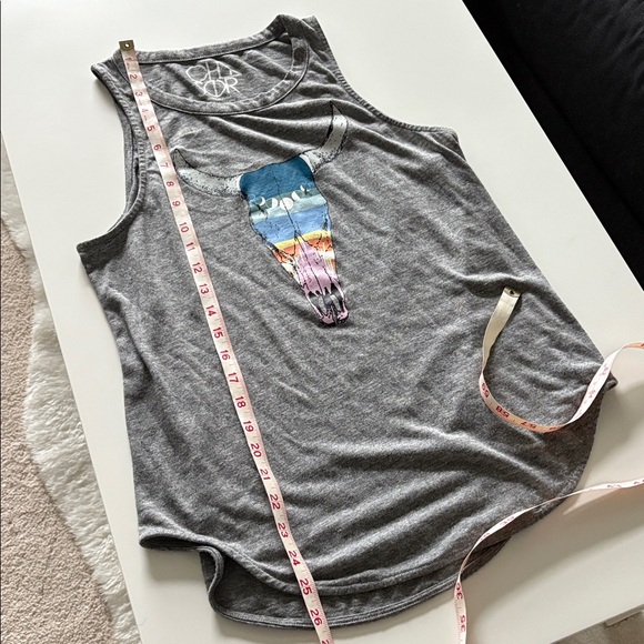 NWOT Chaser Grey Bull Skull Tank Size Small - Picture 7 of 7
